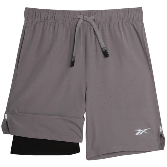 Shorts de básquet Reebok para niño 2 en 1 con short de compresión