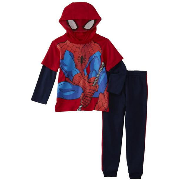 Marvel Ultimate Spiderman Infant & Toddler Boys Hooded Shirt 