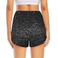thumbnail image 4 of Goofa Black And White Dotted Printed Women 2 in 1 Running Shorts,Quick Dry Athletic Workout Shorts,High Waisted Athletic Shorts with Liner Pockets-X-Large, 4 of 9