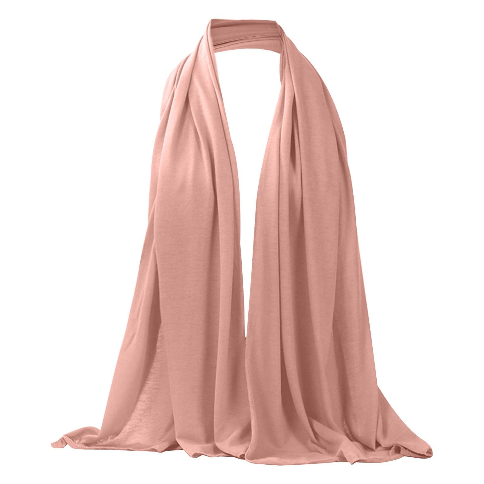 Ediodpoh Women Scarf Solid Color Convenient Long Scarf Fashionable and Versatile for Daily Wear Rose Gold