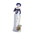 thumbnail image 3 of kowaku Ceramic Lady with Dog Statue Girl Figurine Collection Table Centerpiece Ornament Sculpture for Bedroom Entrance Cabinet Shelf Style A, 3 of 9