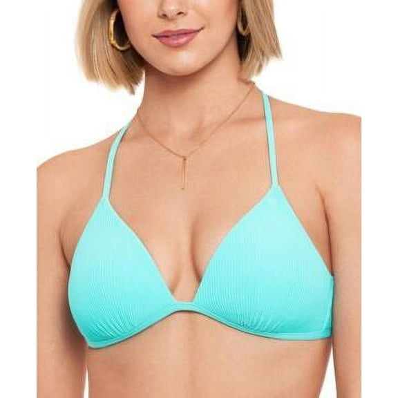 MSRP $20 Salt   Cove Juniors' Crinkle Texture Push-Up Bikini Top Blue Size