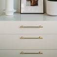 thumbnail image 7 of Goo-Ki 10''(256mm) Hole Center Gold Zinc Alloy Cabinet Handles - Modern Striped Decorations Cabinet Pull Hardware for Bedroom, Kitchen, 6 Pack, 7 of 7