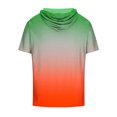 thumbnail image 4 of UVEASISHA Gradient Color Hoodie Shirts for Men Big and Tall,Men's Short Sleeve Hoodie Workout Gym Sweatshirt Muscle Fit Fashion Athletic Hoodies Pullover Hooded T-Shirts 2024 Orange, 4 of 4