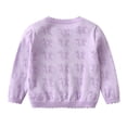 thumbnail image 3 of URMAGIC Girls Cardigan Sweater Buttons Long Sleeve 100% Cotton Toddler Bowknot Knitted Jacket, 3 of 9