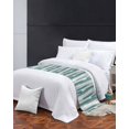 thumbnail image 2 of Bed Runner Scarf Twin Size, Blue Gray Stripes Stain Bed Runners & Scarves for Foot of Beds, Watercolor Modern Abstract Minimalist Decorative Bedding Runner Scarf for Hotel Home Bedroom 71 x20 Inch, 2 of 6