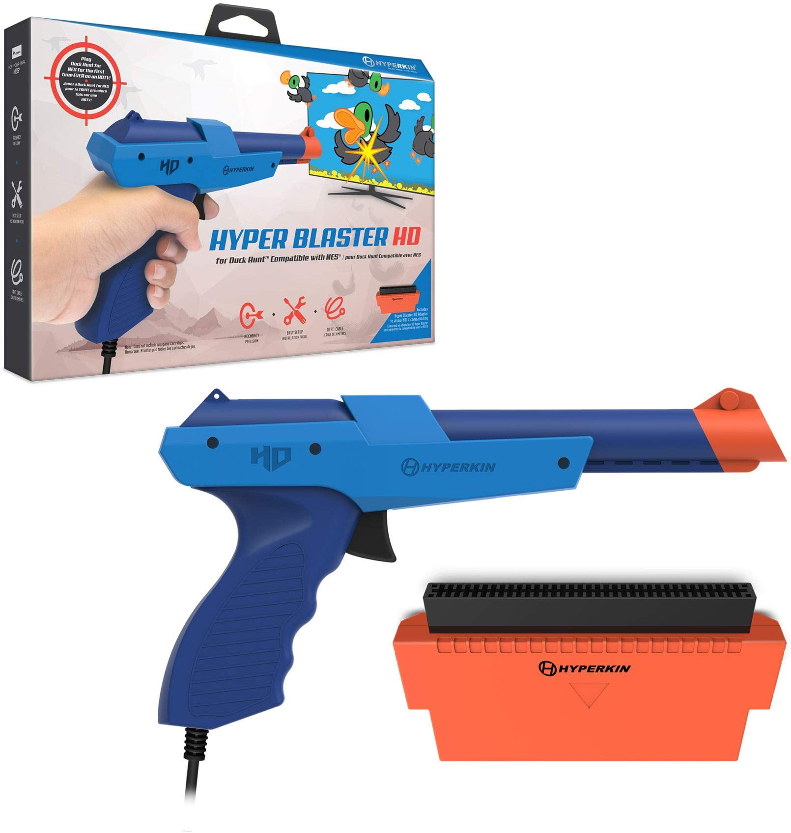 Hyper Blaster Hd Light Gun For Nintendo Nes Duck Hunt Works With