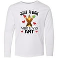 thumbnail image 3 of Inktastic Artist Just a Girl Who Loves Art Long Sleeve Youth T-Shirt, 3 of 5