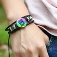 thumbnail image 3 of Punk Alloy Leather Bracelet for Anime Braided Rope Bracelet Bangle, 3 of 3