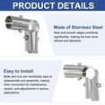 thumbnail image 5 of Uxcell Pipe Clamp Connector, Stainless Steel Chain Link Fence Clamps for Coat Racks Store Shelves Bracket Rail L-Shape, 5 of 7