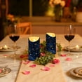 thumbnail image 5 of 2 PCS Tilted Flameless Candles Flickering LED Lights Battery Operated Candles with Remote Timers for Holiday Decor Twinkling Stars and Constellations, 5 of 7