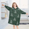 thumbnail image 5 of FORMRS Wearable Blanket Hoodie with Sleeves for Kids Cozy Flannel Sweatshirt, New Year Tree Pattern, 5 of 7