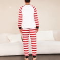 thumbnail image 3 of Conjunto de pijama navideño a rayas, pijama de manga larga a rayas rojas y blancas, conjunto de pijama navideño a rayas diseñado a medida, 3 of 4