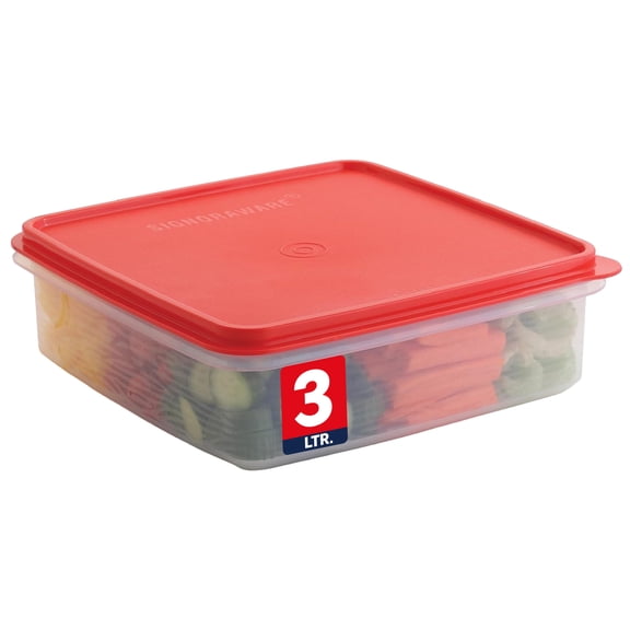SIGNORAWARE 3 L Airtight Food Storage Container with Lid – Red