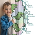 thumbnail image 3 of Blackout Kids Curtains,Cute Green Dinosaurs Gradient Pattern Childrens Insulated Curtains Set Of 2,Bedroom Essentials,Toddler Room Decor 52"x84", 3 of 5