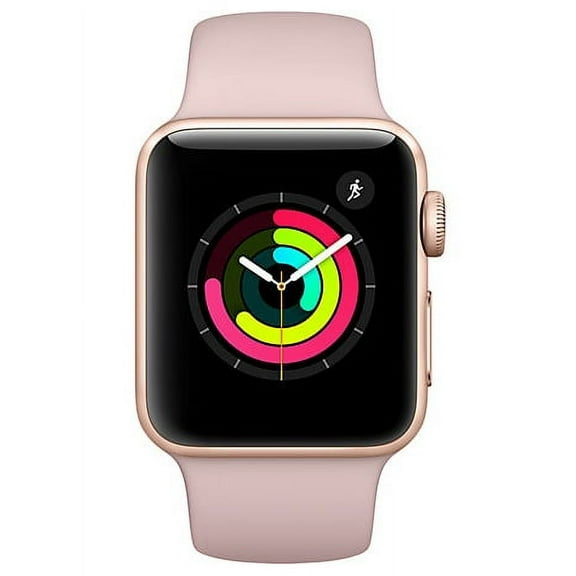 Restored Apple Watch Series 3 Sport 38MM GPS 4G Aluminum Rose Gold Case - Pink Sand (Refurbished)