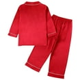 thumbnail image 6 of Kid Silky Satin Pajamas Set for Girls Boys Pj Set Sleepwear Button-Up Sets Nightwear, 6 of 9