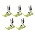 thumbnail image 1 of Uxcell MT-18 Máquinas de Coser Industriales Pie Prensatelas Extra Fino Preciso Plástico Verde 5pcs, 1 of 2