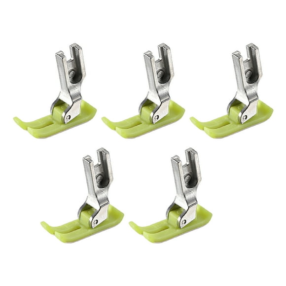 Uxcell MT-18 Máquinas de Coser Industriales Pie Prensatelas Extra Fino Preciso Plástico Verde 5pcs