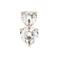 thumbnail image 4 of 1 pieza de joyería para el cuerpo de las mujeres, anillo de ombligo de doble corazón de cristal, piercing de ombligo con personalidad sexy, 4 of 5