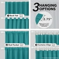 thumbnail image 4 of Deconovo Blackout Curtains for Kitchen Windows, Room Darkening Panels with Back Tab and Rod Pocket, Turquoise, 2 Pieces, 52"x45", 4 of 8