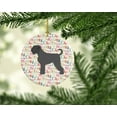 thumbnail image 2 of Black Russian Terrier Merry Christmas Ceramic Ornament 2.8 in x 2.8 in, 2 of 3