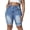 Light Blue-062, variant on Gocolloa Womens Plus Size Jean Shorts Stretchy High Waisted Ripped Roll Hem Denim Bermuda Shorts 10" Inseam Dark Blue 20W