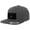 Dark Grey, variant on Flat Bill Premium Snapback Hat | Dark Grey Baseball Tactical Cap | 2x3 in Loop Surface to Attach Patches