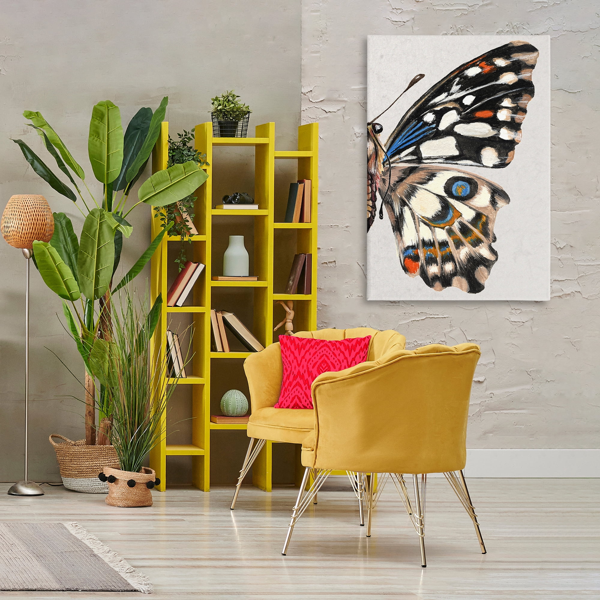 Stupell Industries Butterfly Wing with Spots Animals & Insects Painting Gallery Wrapped Canvas Art Print Wall Art, 30 x 45