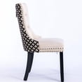 thumbnail image 7 of Beige Velvet Dining Chairs | High Back Support for Dining Experience | Density Foam and Steel Spring Cushion | Sturdy Solid Wood Frame, 7 of 7