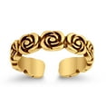 thumbnail image 2 of 4mm Roses Toe Band Ring 925 Sterling Silver Thin Adjustable Stylish Rings For Women, 2 of 5