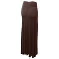 thumbnail image 2 of Made by Johnny Women's Fold-Over Maxi Skirt L BROWN, 2 of 7