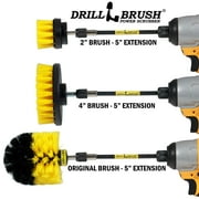 Drill Brush Power Scrubber Brush Set - Bathroom Scrubber Brush - Cleaning Drill Brush Set - Scrub Brush for Shower - Drill Brush Kit with Extension - Drill Scrub Brush Attachment - Tub Cleaner Brush