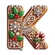 thumbnail image 2 of Seyotauo 26 Gingerbread Alphabet Letter Ornaments, Christmas A to Z Letters - Xmas Tree Hanging Ornaments for DIY Crafts, 2 of 3