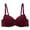 Wine Red, variant on Bigersell Push-Up T-Shirt Bra Women Lace Backless Anti-Light Bottoming Wrapped Chest Vest Underwear Women Size Padded Bra With Straps, Style 81, Red 38B