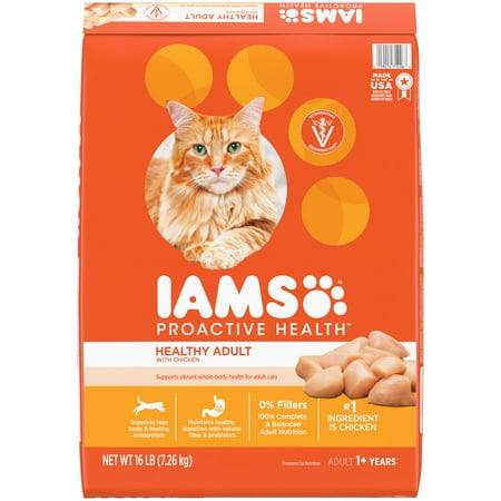 Iams Proactive Health Chicken Flavor Dry Cat Food, 16 Lb Bag