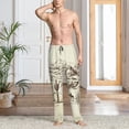 thumbnail image 2 of Fotbe Wild West Desert With Cowboys Pantalones de Pijama para Hombre, Pantalones de Dormir, Pantalones de Casa con Cintura Ajustable y Bolsillos-Large, 2 of 6