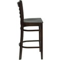 thumbnail image 6 of Flash Furniture 2 Pack HERCULES Series Ladder Back Walnut Wood Restaurant Barstool, 6 of 8
