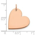 thumbnail image 3 of Auriga Fine Jewelry 14K Rose Gold Blank Heart Charm Pendant (L- 20.47mm, W-18.73mm) for Women, 3 of 4