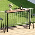 thumbnail image 4 of LAZY BUDDY 47'' Outdoor Bar Table with HDPE Top, Patio Counter Height Table, All-Weather Rectangle Bar Table for Backyard, Garden, Poolside, Balcony, Kitchen, 4 of 13
