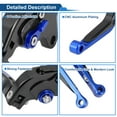 thumbnail image 4 of Short Long Brake Clutch Levers for Yamaha WR125X 09-15 6 Position Adjustable Motorcycle Handlebar Brake Lever Aluminum Alloy Black Handle Blue End, 4 of 6