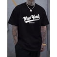 thumbnail image 1 of Camisetas con estampado de Nueva York para hombre, camisetas casuales de manga corta de verano, ropa deportiva para exteriores, camisetas informales para adultos, hombres, mujeres, adolescentes, jóven, 1 of 6