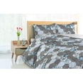 thumbnail image 3 of Ambesonne Peony Down Alternative Quilt Comforter, Beehive Hexagon Floral Scene, Twin XL, Pale Azure Blue Taupe, 3 of 5