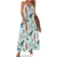 thumbnail image 1 of Vestido sin mangas con estampado de especies de cangrejos acuáticos de colores en acuarela, vestido de verano para mujer , vestido de fiesta de lujo para mujer, vestido de noche para graduación, 1 of 7