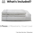 thumbnail image 5 of Simple&Opulence 100% Washed Linen Duvet Cover with Embroidered, 3 Pieces Soft Farmhouse Comforter Set with Button Closure,1 Duvet Cover and 2 Pillowshams(Queen, White), 5 of 7