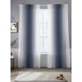 thumbnail image 3 of Navy Blue Ombre Semi Sheer Curtains 96 Inch Length 2 Panels Set, Farmhouse Modern Art Sheer Kitchen Curtain Privacy Voile Window Curtain for Living Room Bedroom Rod Pocket Drapes, 3 of 7