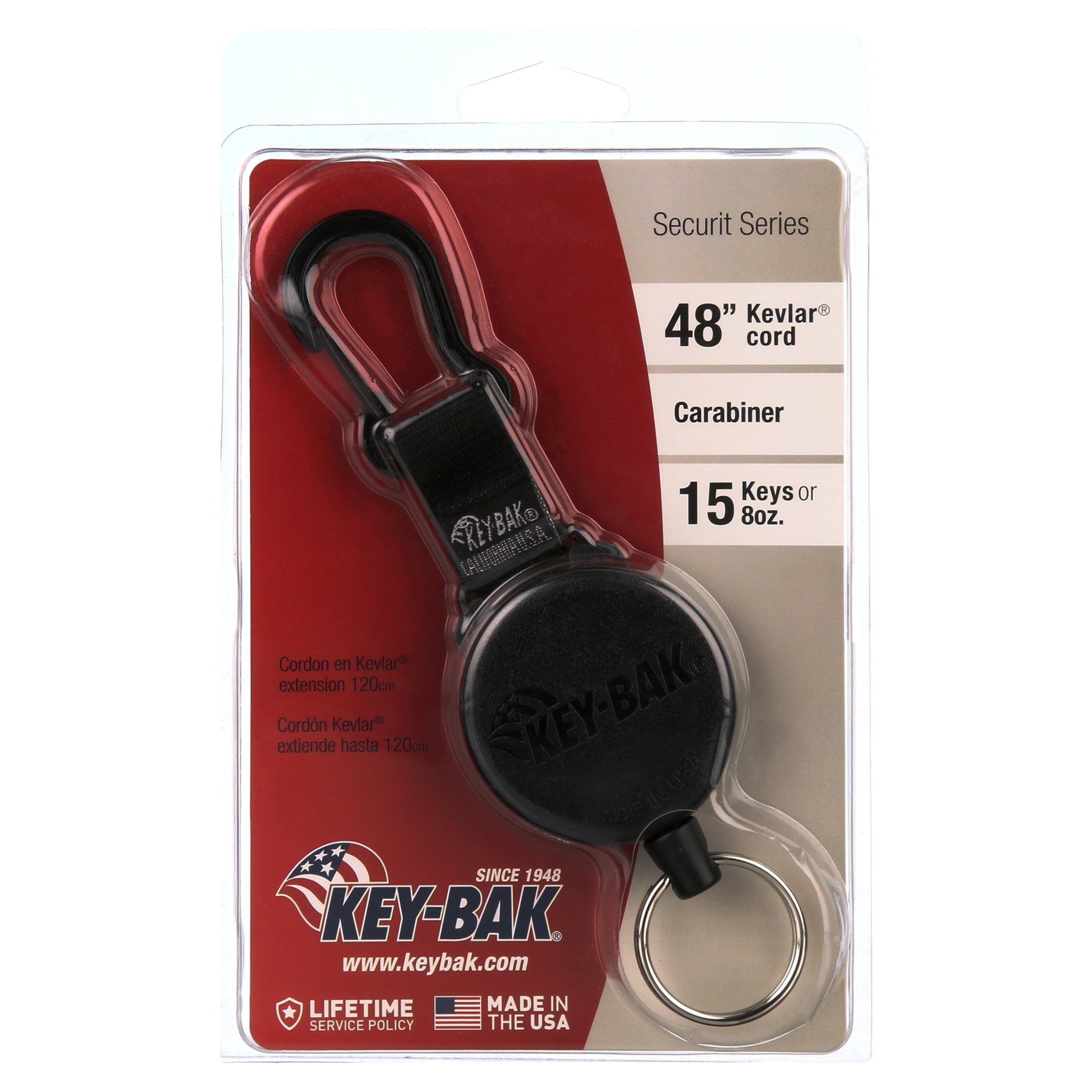 KEY-BAK SECURIT XD Retractable Key Holder 28" Durable Cord 20 oz Retraction D…