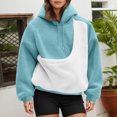 thumbnail image 7 of vigerkar Womens Kangaroo Pouch Color-block Hoodie for Dogs Cats Pet Carrier Hoodie Long Sleeve Hooded Pullover Animal Holder Sweatshirt (Sky Blue, M), 7 of 7