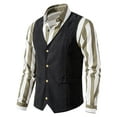 thumbnail image 5 of Work Vest For Men Qiggri Men Solid Fashion Retro Have Pockets Breasted Vest Tops Blouse Mens Suit Vest, 5 of 9