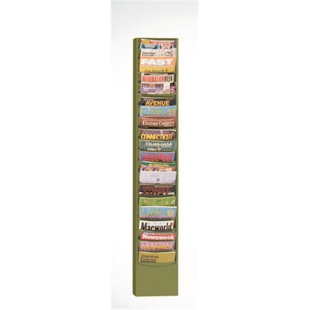 Durham 400-75 Steel 20 Contour Pocket Vertical Literature Rack, Tan